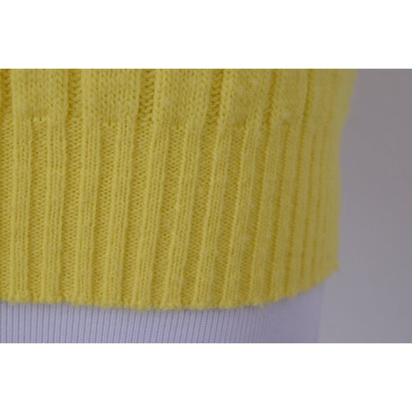 Vintage 70s Yellow Acrylic‎ Knit Vest - Picture 7 of 10